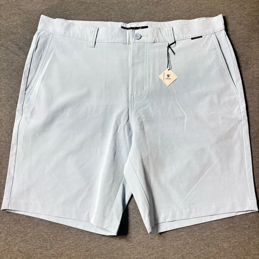 TravisMathew‎ Mens Light Blue Performance Golf Shorts Size 38 9 Inch Inseam